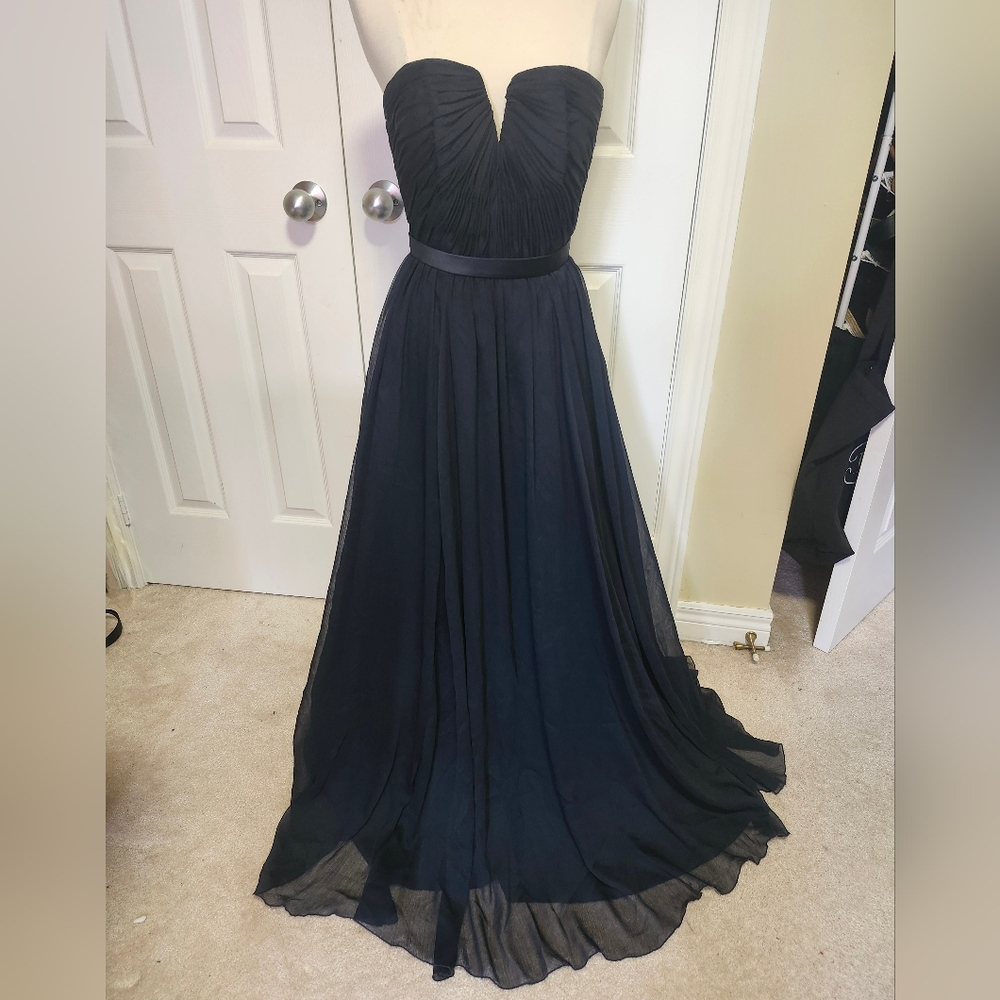 Angelina Faccenda Navy Sweetheart Gown